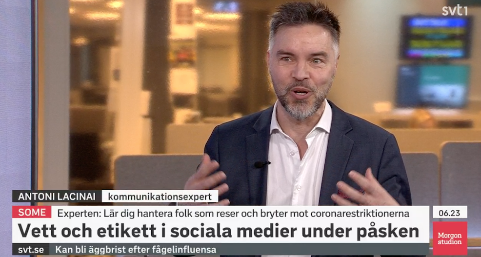 Antoni Lacinai i Morgonstudion SVT1