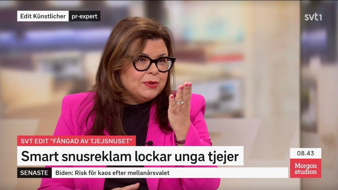 Featured image for “Edit Künstlicher medverkar i SVTs dokumentär Fångad av tjejsnuset”