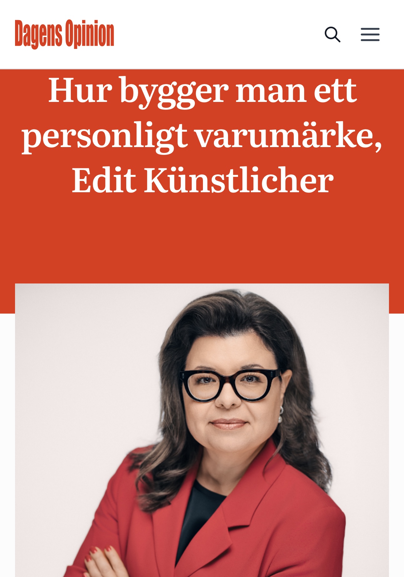 Featured image for “Intervju i Dagens Opinion ”Så bygger du ett personligt varumärke””