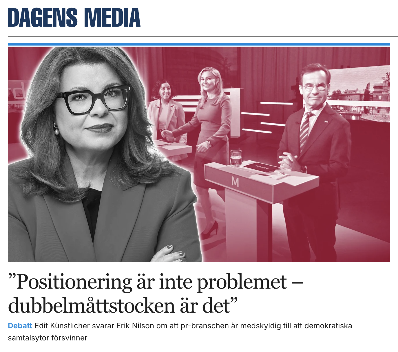 Featured image for “Edit Künstlicher debatterar i Dagens Media”